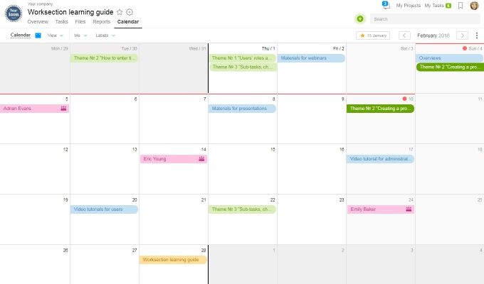 Date chiave per tutti i progetti attivi