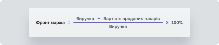Формула фронт-маржи