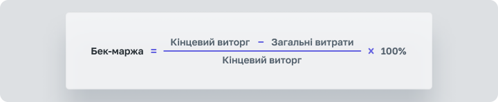 Формула бек-маржи