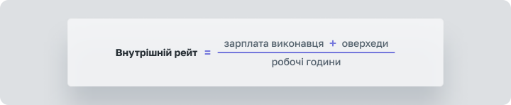 Формула внутреннего рейта