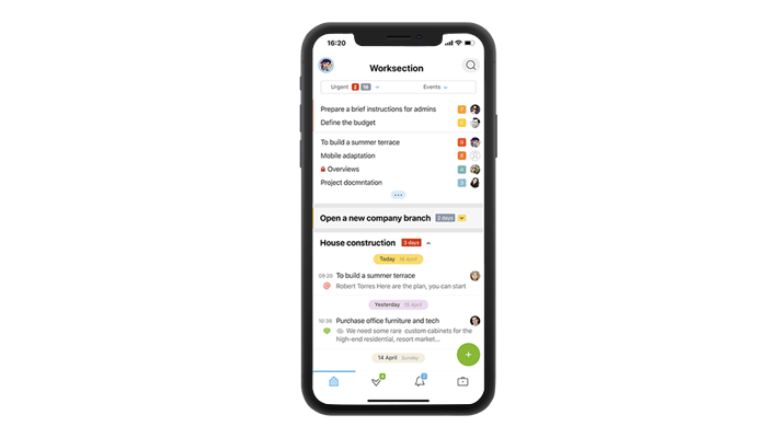 Мобильное приложение Worksection