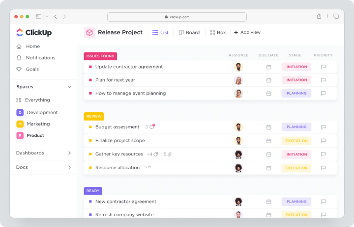 ClickUp для управління задачами та ресурсами